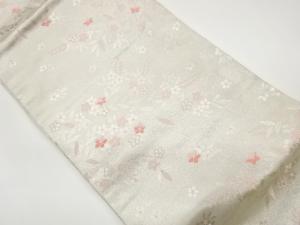 草花模様織出し名古屋帯